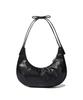 Covernat Woman Clover Heart Flat Ribbon Shoulder Bag Black