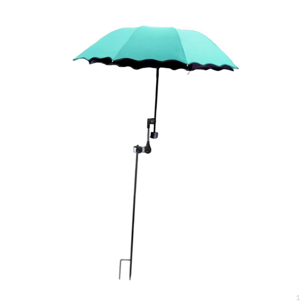 Multiuse Umbrella for Plants 37.40inch Diameter Clamp Beach Chair