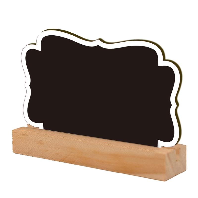 10Pcs Small Chalkboards with Wood Stand Double Sided Message Board Sign Table Number Food Sign for Wedding Party