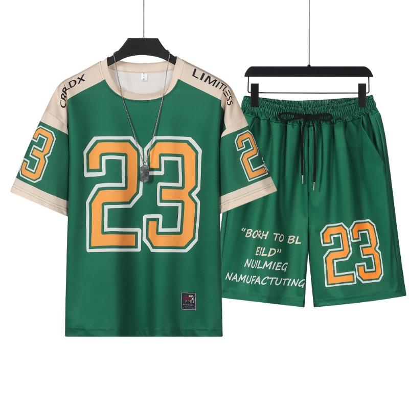 2026 Estate Nuovo Set Sportivo Estivo da Uomo Traspirante Maglietta da Basket e Pantaloncini Set Due Pezzi Set 2 Pezzi Maglietta da Uomo Leggero
