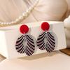 Small Daisy Flower Acrylic Earrings, Simple Design Irregular Earrings Contrasting Color Earrings Women
