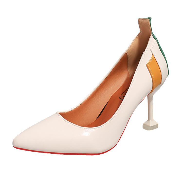 Fashion fashion women pumps spring summer high heels red platform sexy women shoes retro pointed toe office & career women sheos ghj8