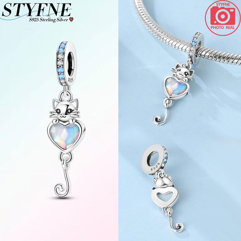 

Original Charms Copper Dreamy Blue Balloon Cat Pendants Fit Plata Bracelets For Women Jewelry Making Fine Gifts