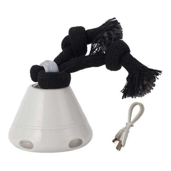 

Автоматический мяч-игрушка для собак со светодиодной подсветкой и звуком лая, перезаряжаемый, для упражнений, интерактивный, активируемый движением, игрушка для щенков малых и средних пород серый