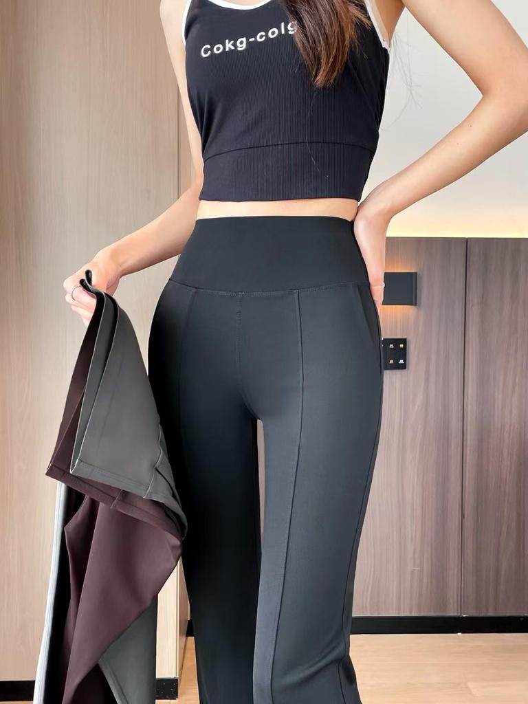 2026 Spring/Summer High-Waisted Tummy-Control Micro-Flare Yoga Pants: Butt-Lifting, Breathable, Casual Wear.