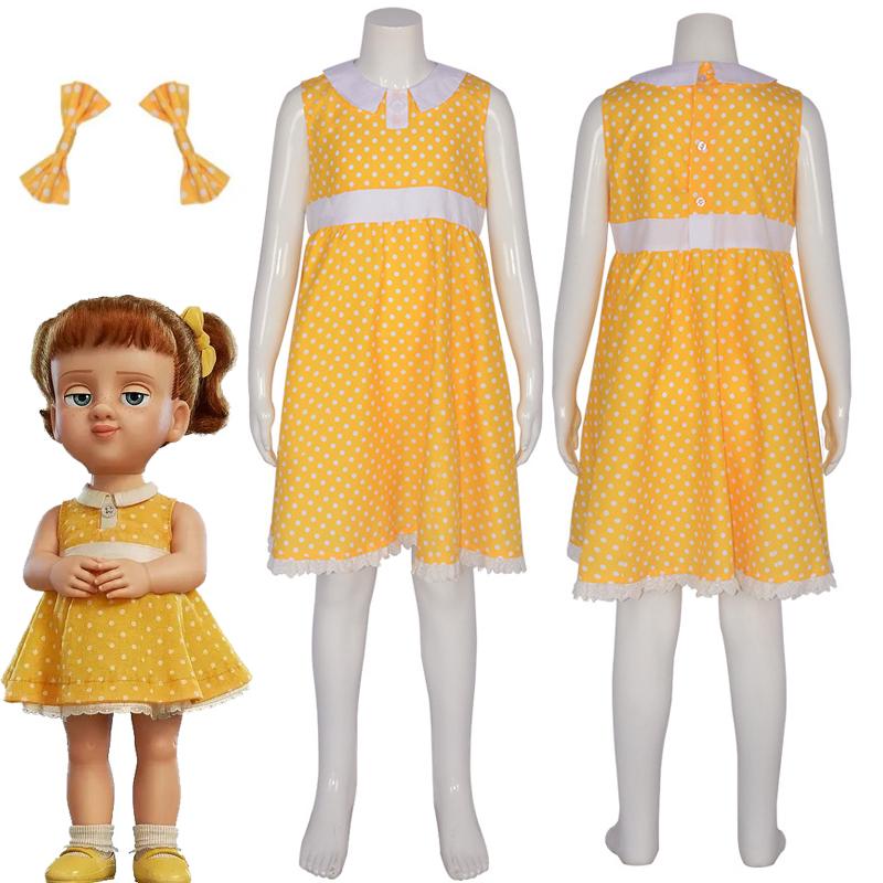 Toy Gabby Cosplay Dress Costume Beast Kingdom Gaby Yellow Dresses Hoodie Kids Story Pants Girls Sweater Cartoon Woody Fancy