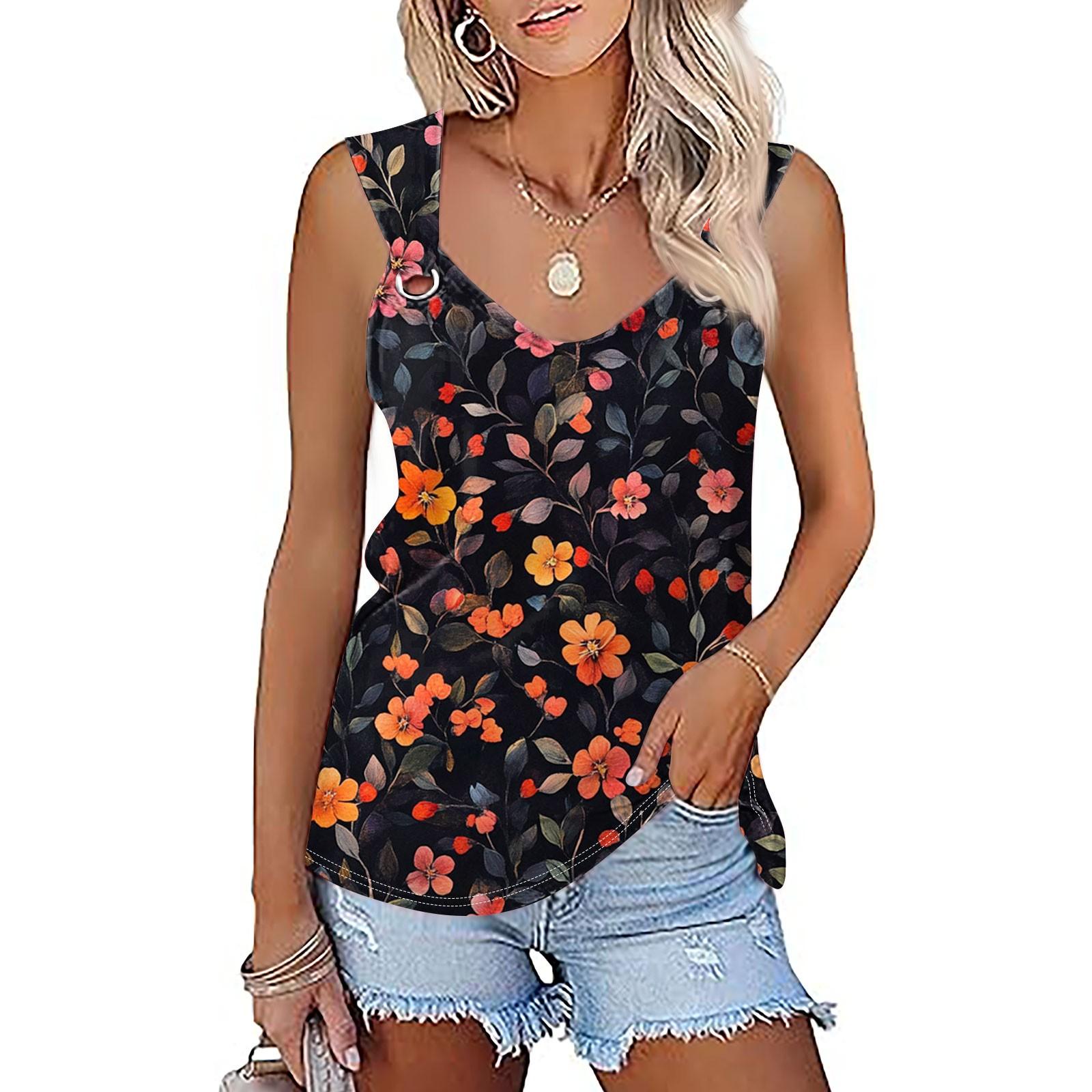 

Женская майка, нарядные повседневные рубашки, летние свободные майки, милая модная одежда, блузки без рукавов XXL чёрный