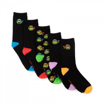 Teenage Mutant Ninja Turtles Calcetines unisex para adultos. (Paquete de 5)