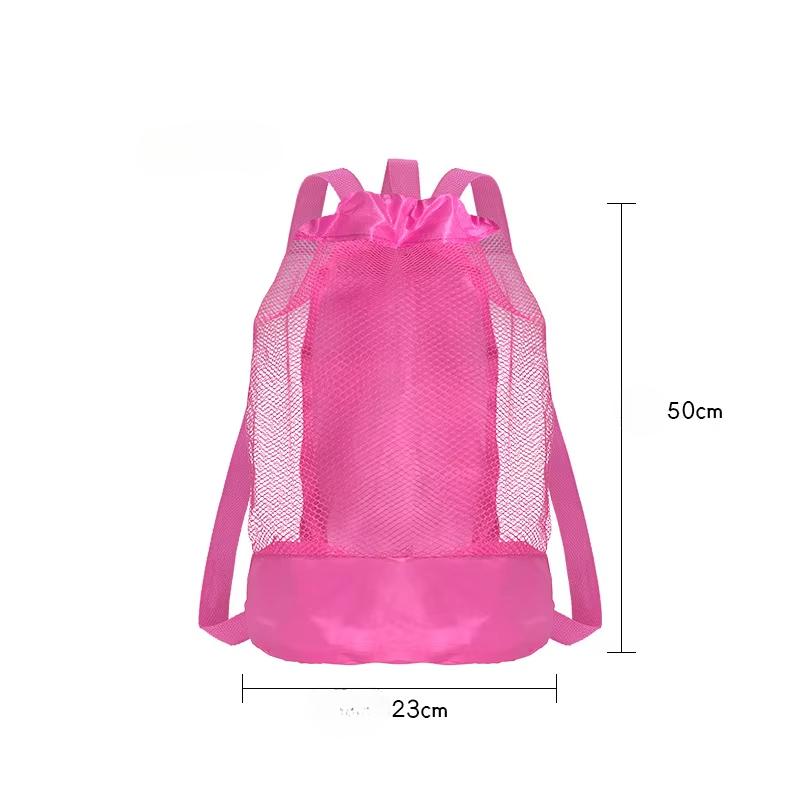 Trendy Through Transparent Mesh Backpack Lightweight Black School Bag for Travel Toiletry Beach Play Student Boys Girls