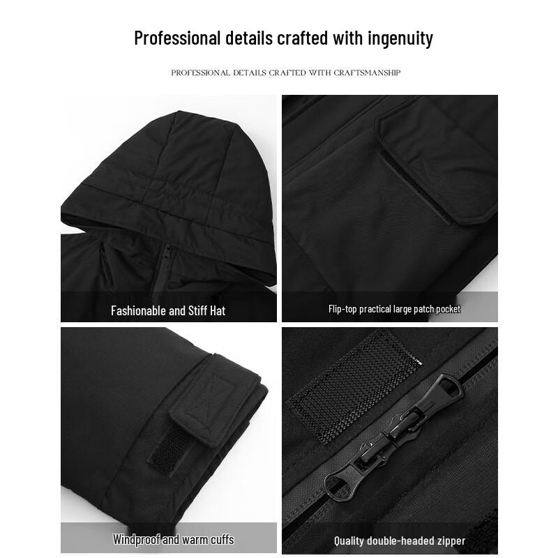 Kaseye Unisex Hooded Mid-Length Down Jacket