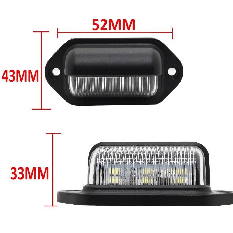 4Pcs Car License Plate Lights 6 LED Universal Car Truck Bus Motorcycle Truck Lamp White Bulbs Products License Plate Lightst 12V