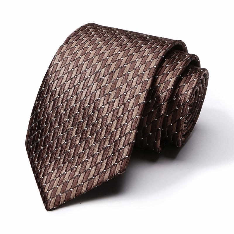 Tie Tie Polyester Silk Tie 8Cm Business Men'S Dress Wedding Studio Tie
