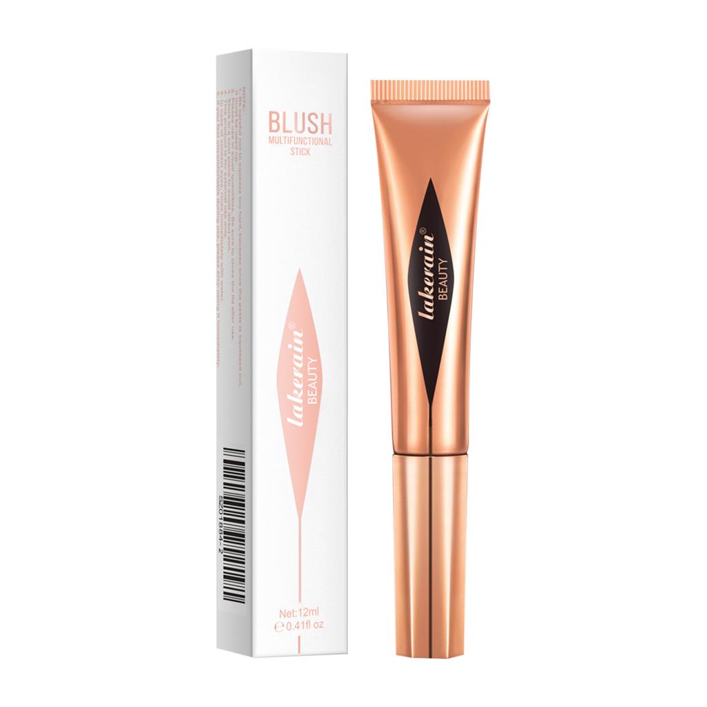 12ml Flüssiges Rouge Beauty Wand Flüssiges Rouge für die Wangen Natürlicher Glatter Cremiger Highlight Flüssiges Rouge Stift Mit Weichem Schwamm-Applikator