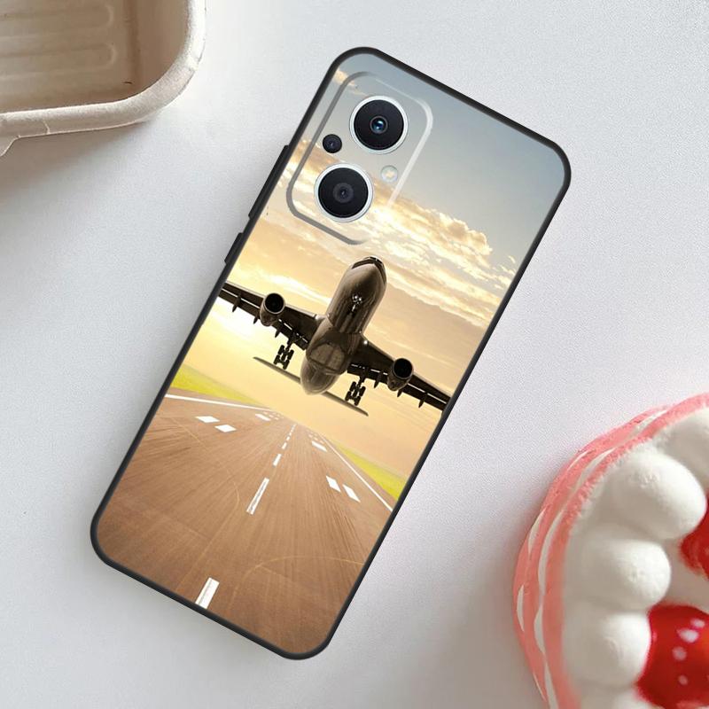 Aircraft Plane Airplane Case For OPPO Reno 7 8 6 5 4 Lite 8T 4Z 5Z 11 F 10 Pro OPPO Find X6 X5 Pro X2 X3 Neo Cover