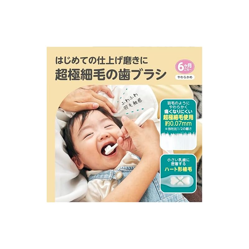 EDISONmama Finishing Toothbrush Premium Super Soft Finishing Toothbrush for Children and Babies - Soft Bristles Reach Deep Inside, Less Resistant to