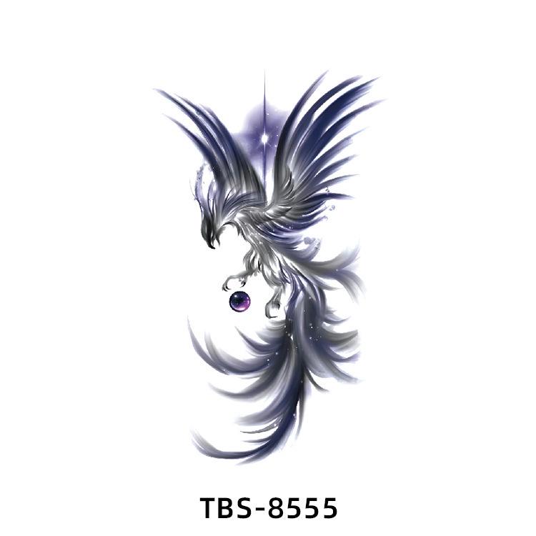 Realistiska Djurtotem Tatuering Klistermärken: Drake, Fenix, Tiger, Varg