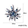 Blucome Vintage Silver Color Leaf Crystal Flower Brooch Women Girls Scarf Hats Accessories Gold Color Corsage Pins