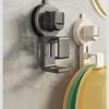 Basin Storage Rack, Bathroom Organizer, NoSuction Holder, Washbasin Hook Cream White+Gun Grey
