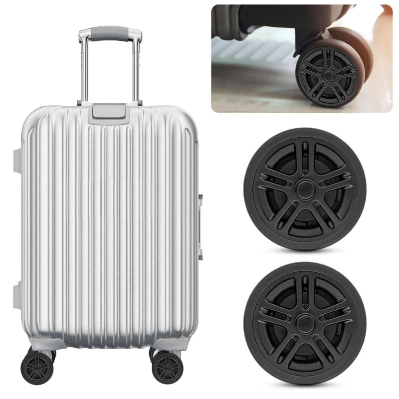 2 PZ Ruote di Ricambio Universali per Bagagli Pratiche in Plastica Silenziose Ruote per Valigie per Viaggiatore Frequente