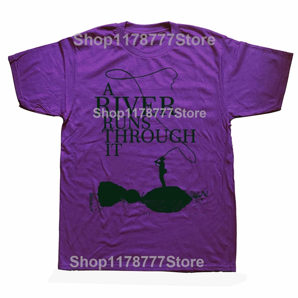 

New Men A River Runs Through Fly Fishing T Shirt Oversize Printed Casual Tee shirt Casual Short Sleeve Vintage Couples TShirt 4XL