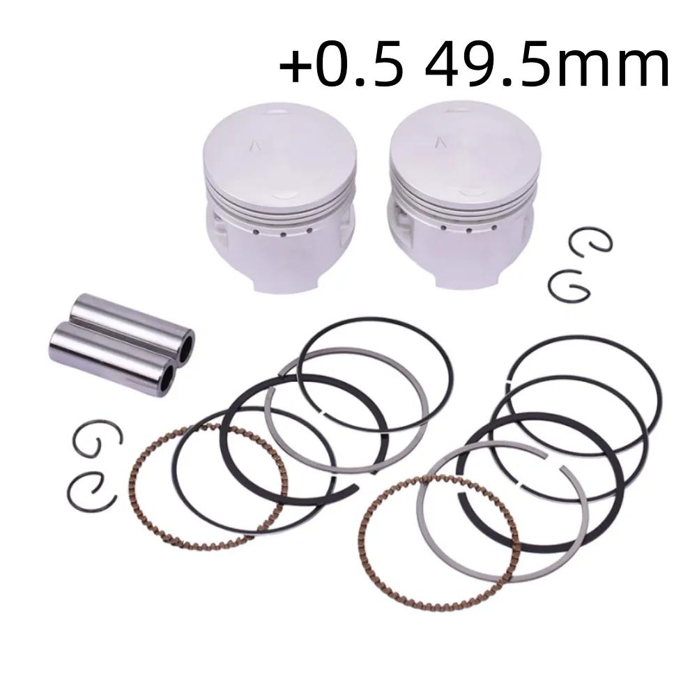 49mm Motorcycle Piston Rings 2UJ-11638-00-00 For Yamaha XC125 GRIZZLY 125 YFM125GXGR XV250U ROUTE XV250XCR V STAR XV250G VIRAGO