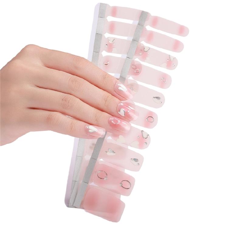 Gradient Nail Art Stickers Full Wrap Nail Stickers Self-Adhesive Nail Art Decals