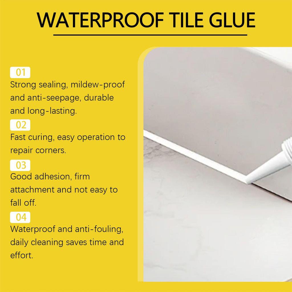 Caulking Sealant 150ml Waterproof Caulk Crack Proof White Sealant For Window Gutter Wall Tile Bathtub Floor Sink Toilet