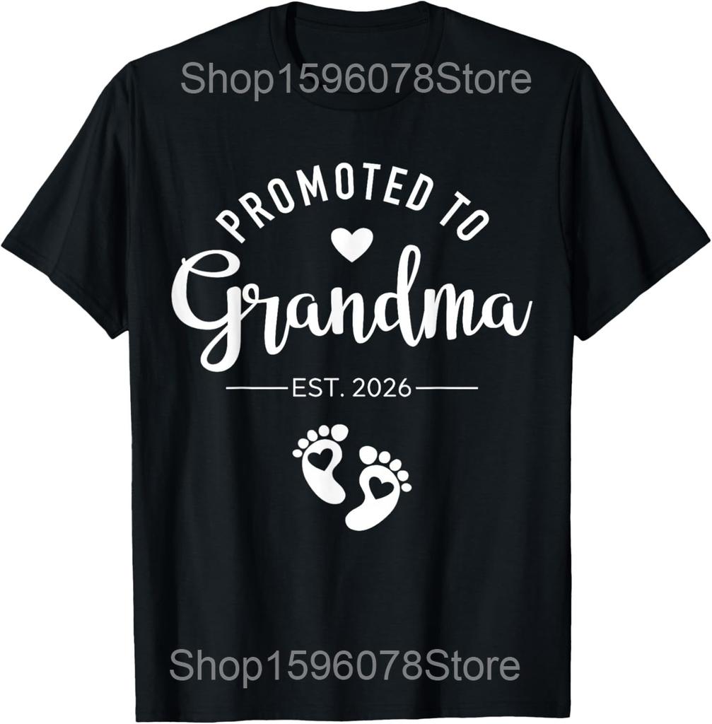 Funny First Time Grandma Let the Spoiling Begin New T Shirts Humor Streetwear Tee Shirt Short Sleeve Unisex Loose Grandmother