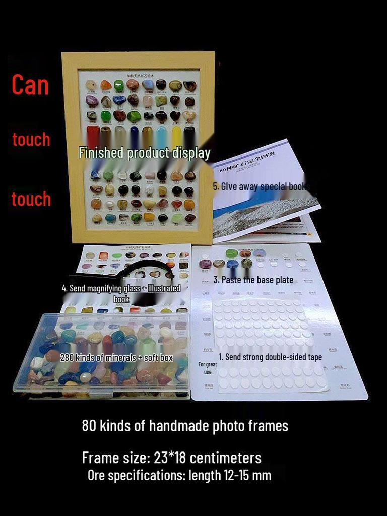 Natural Crystal & Mineral Specimen Box - Raw Stones for Children's Exploration & Learning (36-80 Varieties)