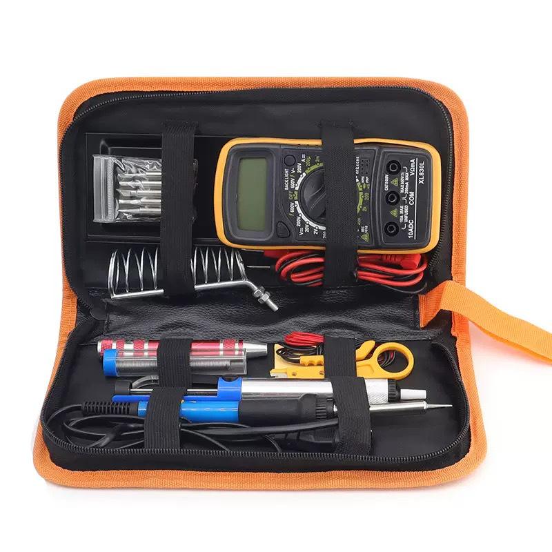60W Soldering Iron Kit: 20-Piece Set with Adjustable Temperature for Home Welding and Repair.