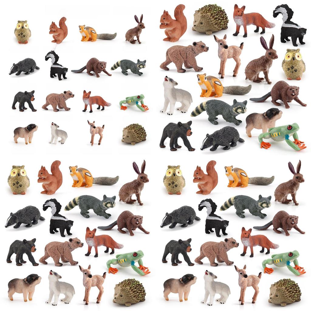 Forest Animal Pvc Miniature Models For Cake Decor And Nature Scene Figurines