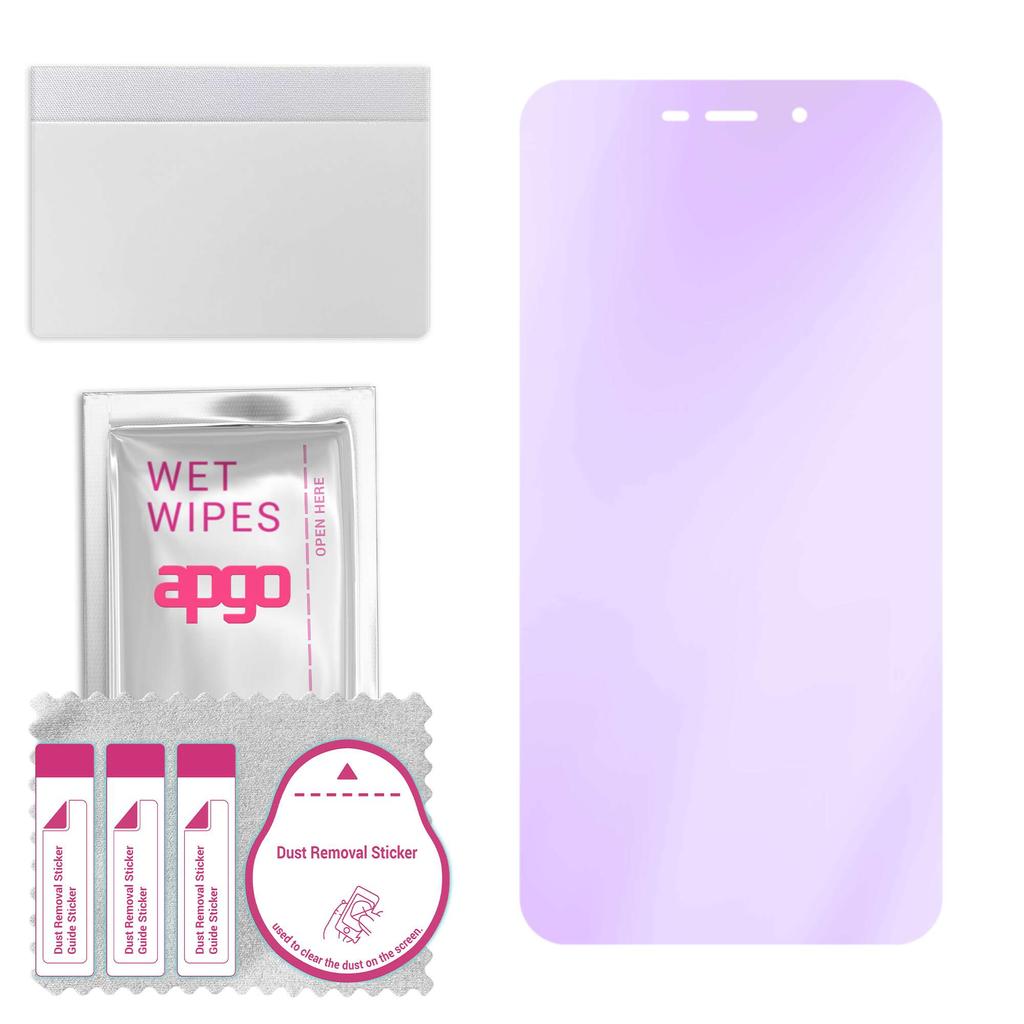 apgo Anti-Blue 9H Hybrid Protective Glass Compatible with Xiaomi Redmi 4A, Flexible Nano Glass, Great Replacement for Tempered Glass, Scratch-resistan