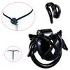 ABS Angel Male Chastity Cage with Four Rings - Black Penis Restraint Device Suitable for SM Enthusiasts As an Adult Novelty Toy