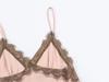 Sweet & Spicy Lace Patchwork Sleeveless Camisole Dress with Contrasting V-Neck Mini Skirt
