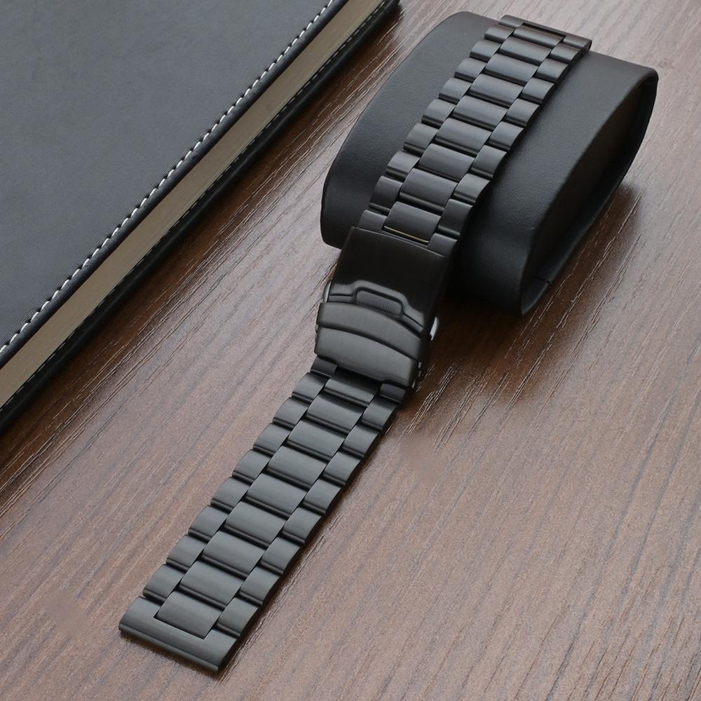 

22-миллиметровый ремешок из нержавеющей стали для Oneplus Watch 3 2R Металлический ремешок для Huawei Watch 4 4 Pro GT 3 GT 4 GT 5 Pro 46 мм Браслет 22mm чёрный