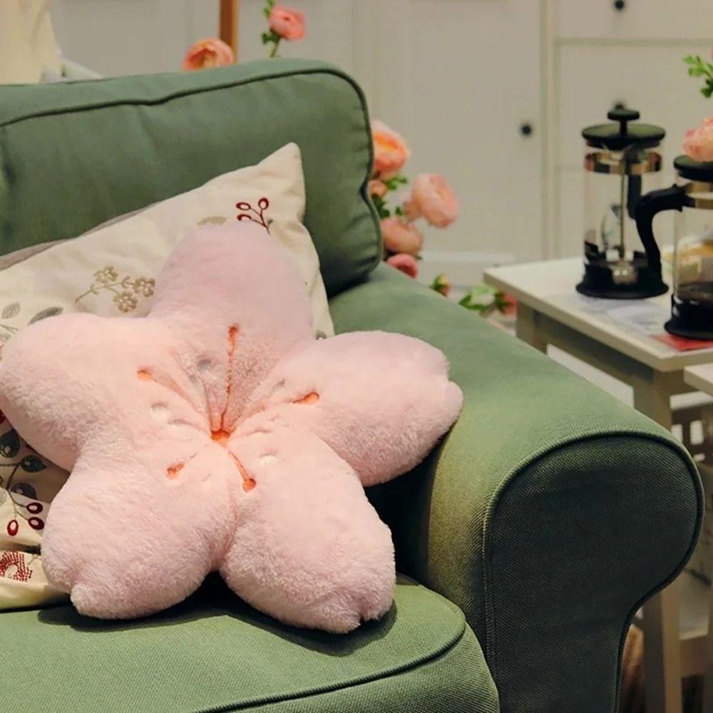 Pink Plush Pillow Cherry Blossom Floor Seat Cushion Kawaii Tatami Cushion  Photo Decorations