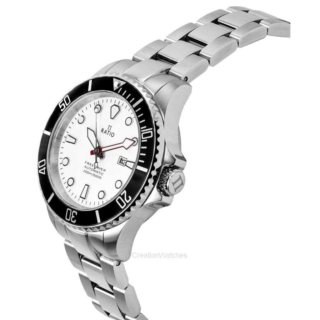 Ratio FreeDiver Sapphire Stainless Steel White Dial Automatic RTFL833 200M Women's Watch