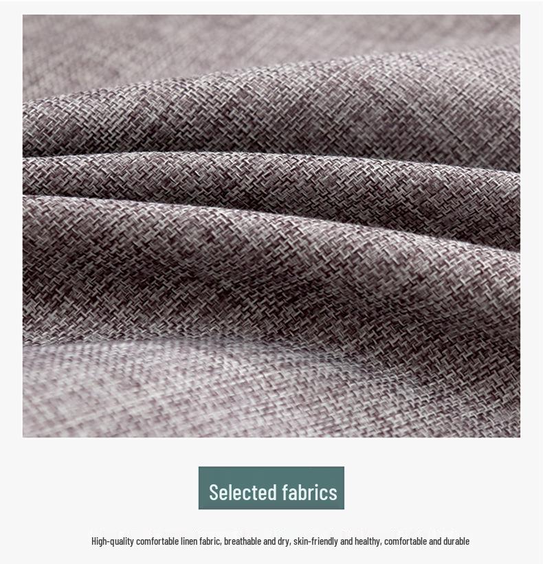 Solid Color Linen Throw Pillow Cover with Customizable Logo.