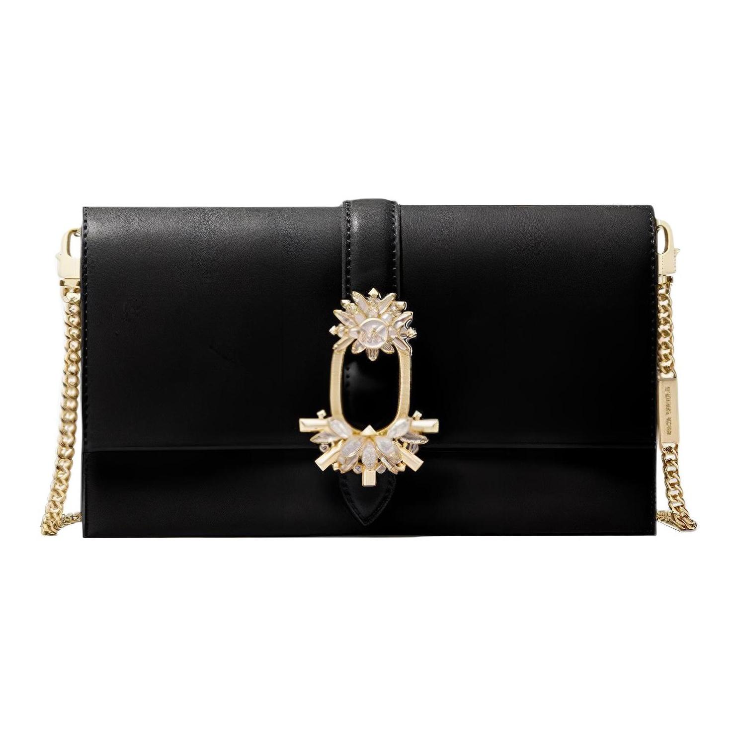 

Michael Kors Mk Cece Letter Logo Flap Closure Solid Color Flower Buckle Leather Envelope Shoulder Bag Large Women Bags Black 32H9G0EC7U-001 Basic Set (Bag+Dust Bag)