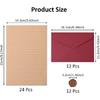 48 Pieces Stationery Set with Envelopes (24 Kraft Paper Sheets + 12 Linen Texture Envelopes+12 Wax Seal Stickers), Stationery Letter Writing Paper