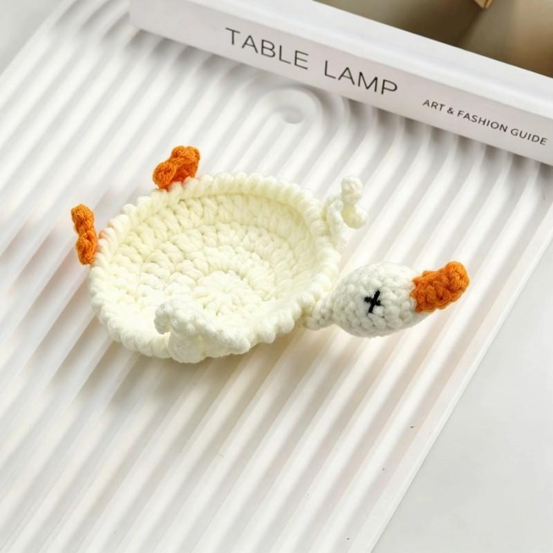 Crochet Coaster Handmade Animal Cup Coasters Hand Woven Placemat Heat Resistant Mug Mat Kitchen Home Decor