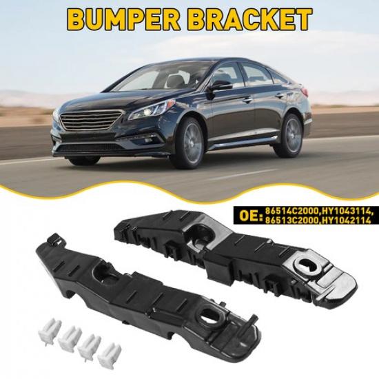 1Pair For 2015 2016 2017 Hyundai Sonata Bumper Bracket Front Beam Mount Support