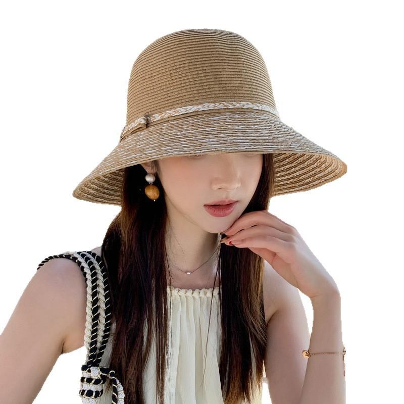 Summer Straw Hat For Women With Wide Brim And Breathable Raffia Material For Beach And Vacation Use