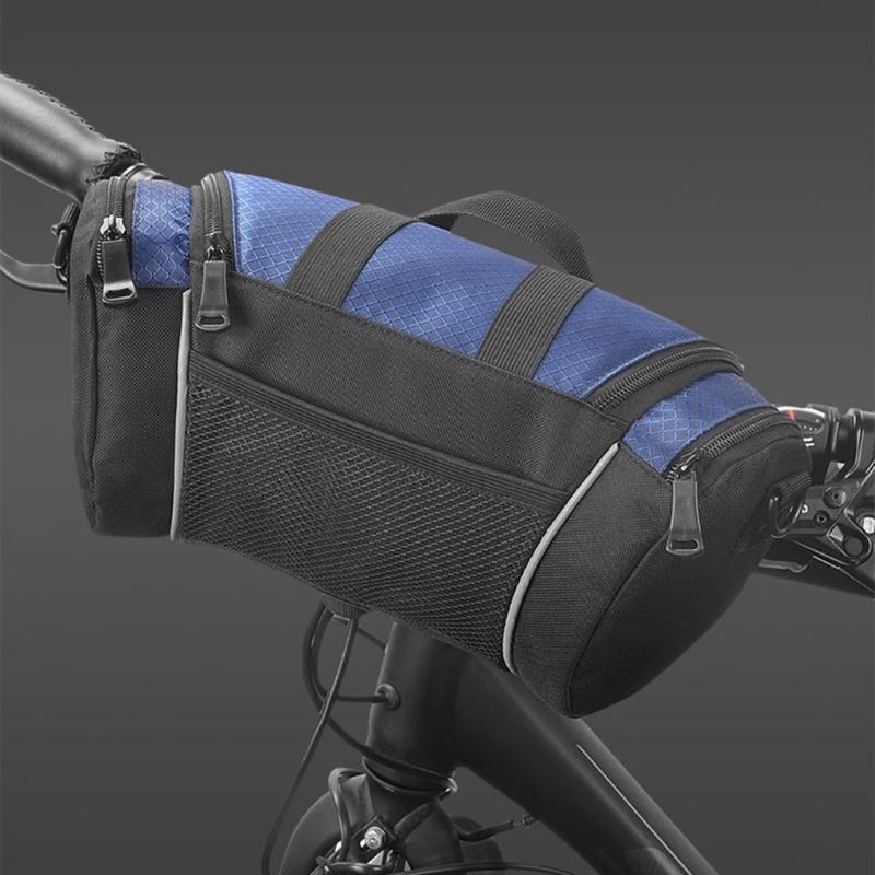 Bike Handlebar Bag Bike Bag Front Tube Frame Storage Bags 5L Bike Handlebar Pannier Waterproof Shoulder Bag Front Pack