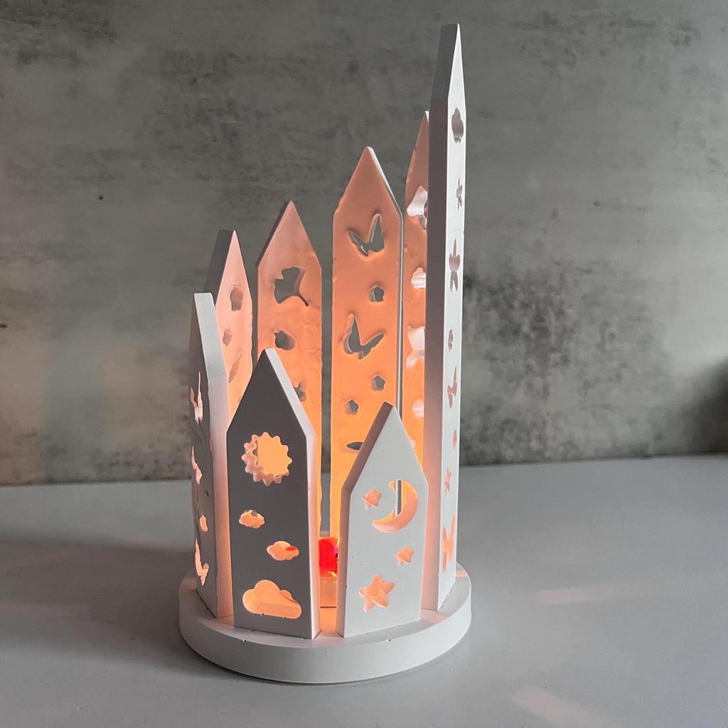 Leaf Butterfly Animal Skeleton Candle Holder Silicone Mould Plaster Cement Moulds