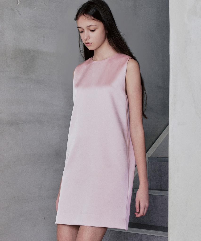 Rank 5 [Dayne] Satin Mini Dress_Pink