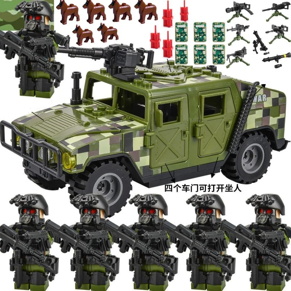 New building blocks, special police forces, MOC military building blocks, mini humanoid dolls armed with police, DIY accessories