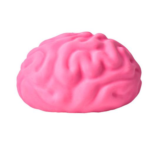 Simulation Pink Brain Squeeze Toy Slow Rising Stress Relief Brain Sensory Toy Decompression Realistic Brain Fidget Toy Stress Ball розовый