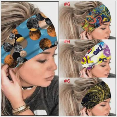 Textured Elastic Wide Headscarf: Fashionable Knit Cycling Hairband for Women