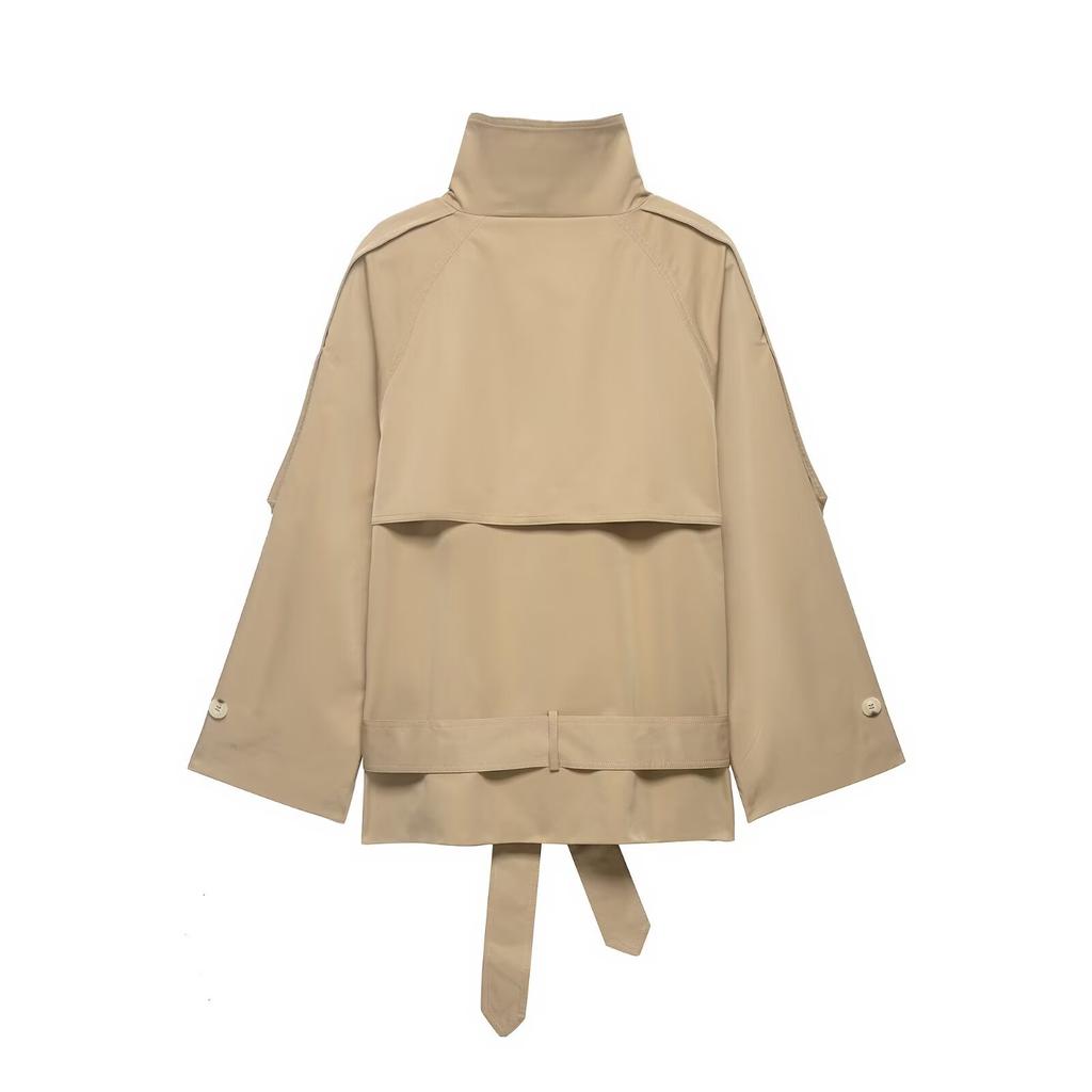 European and American style, new women's clothing, fashionable, casual short turtleneck trench coat 7522/060/710